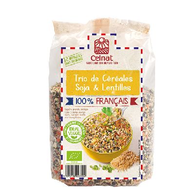 Trio De Cereales Soja Lentilles 500 G De France