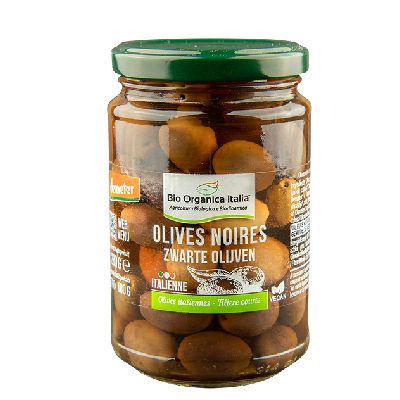 Olives Noires Entieres Saumure 180 G